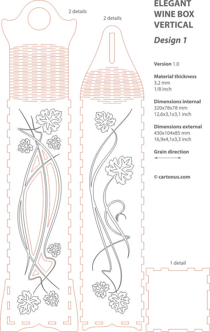 caja elegante para vino