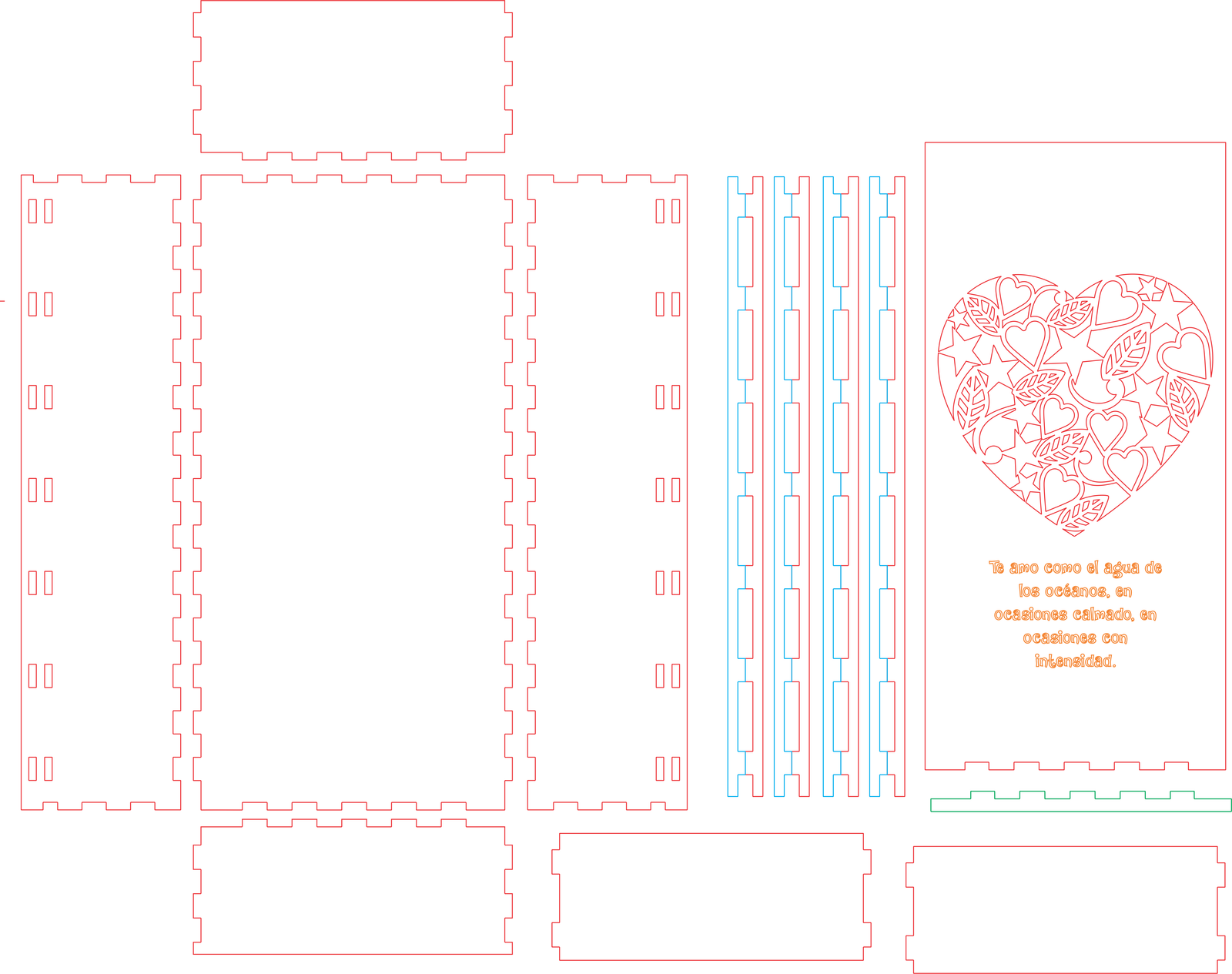 caja estrellas y corazones