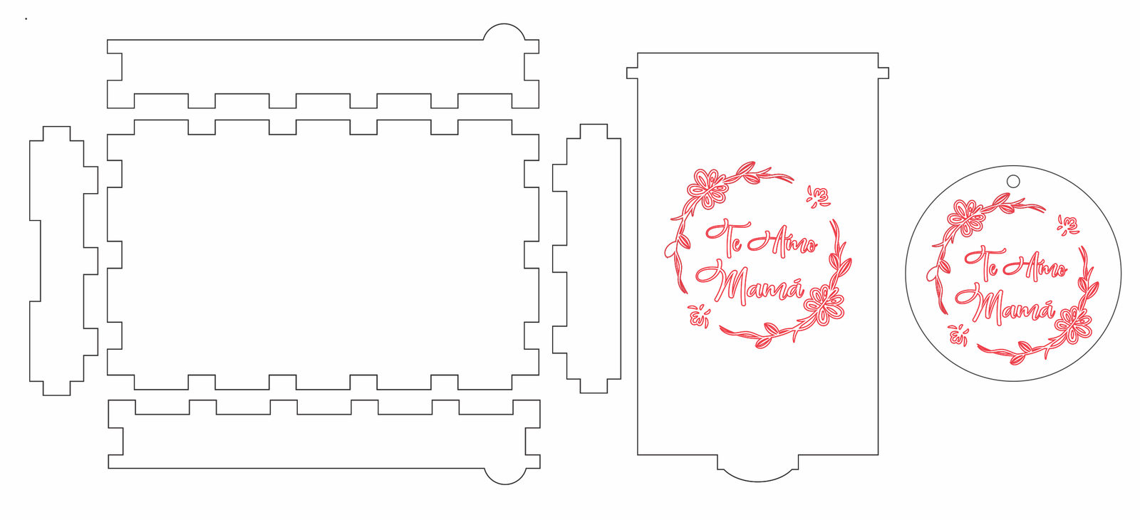 caja mini para llavero