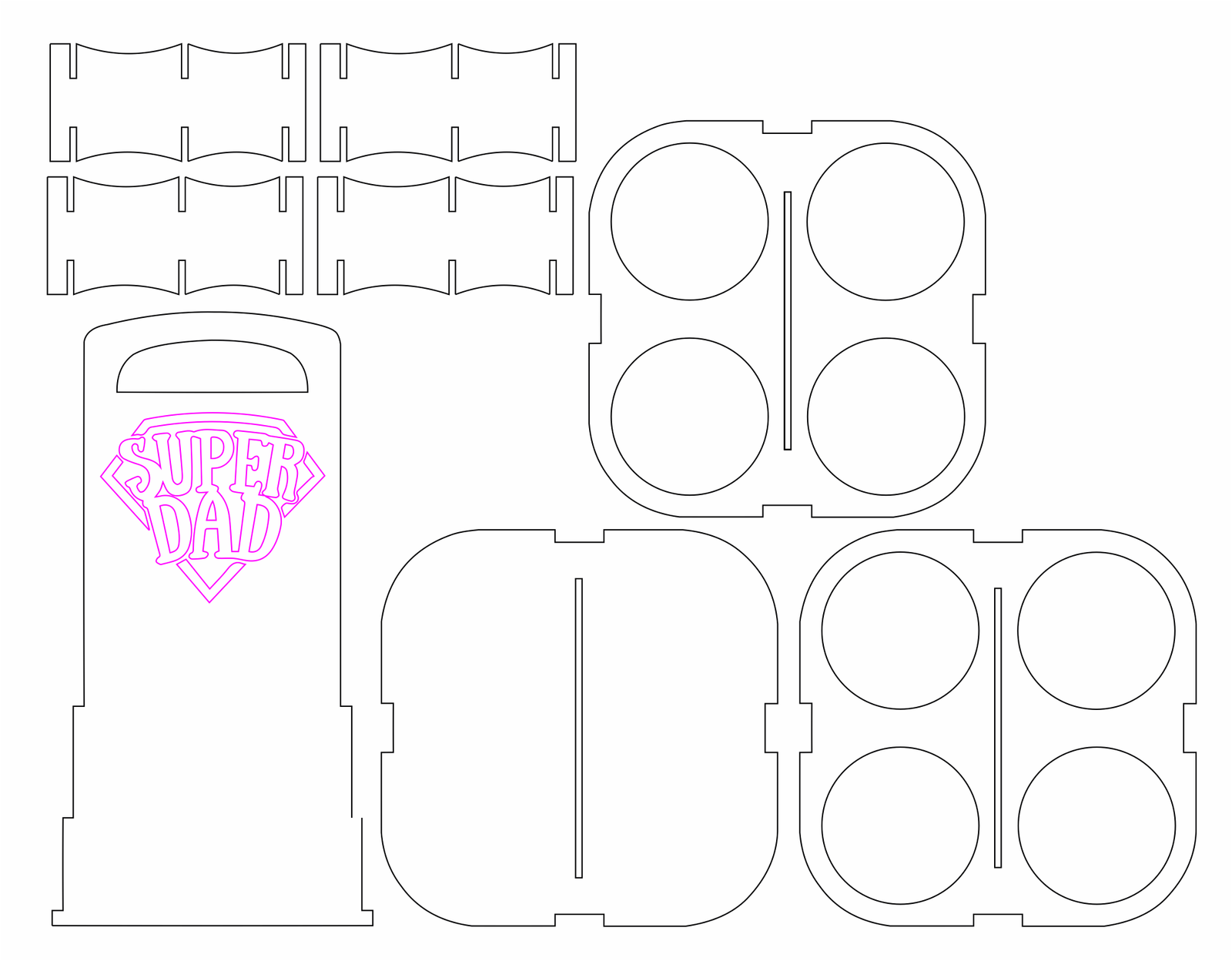 caja para 4 botellas