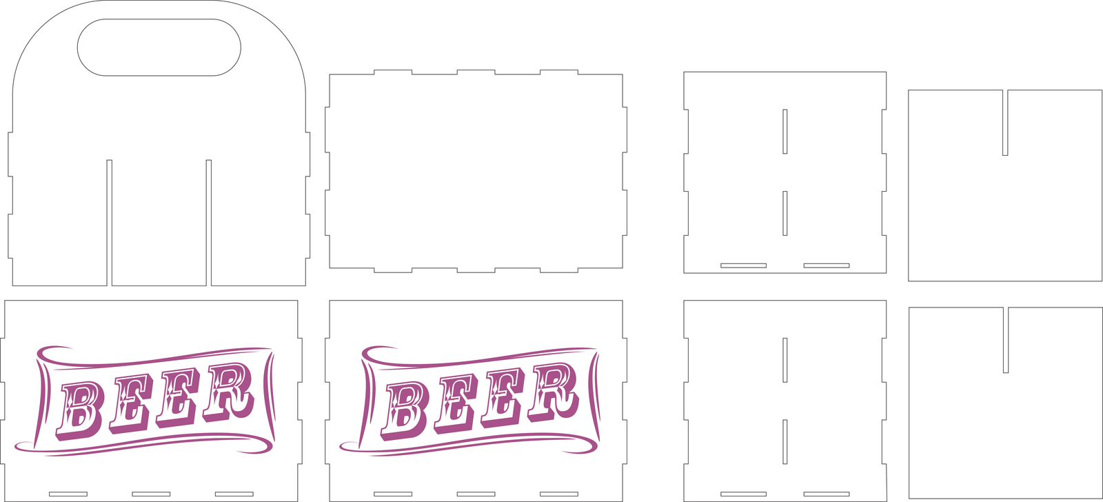 caja para 6 cervezas