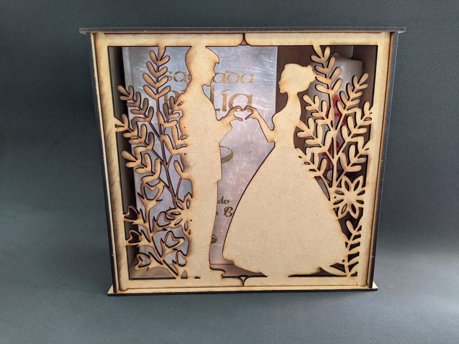 caja para biblia novios