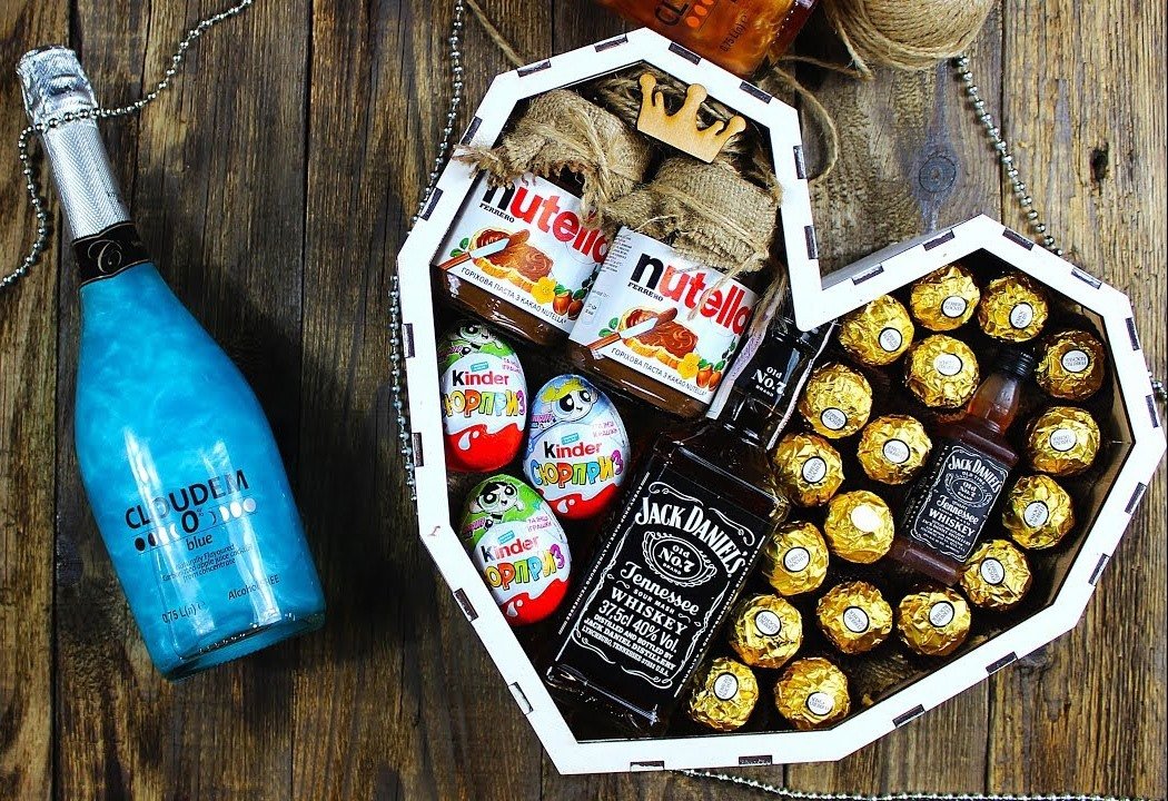 caja para chocolates corazón