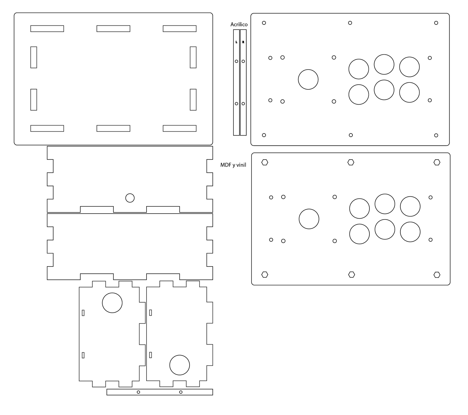 caja para máquina de arcade