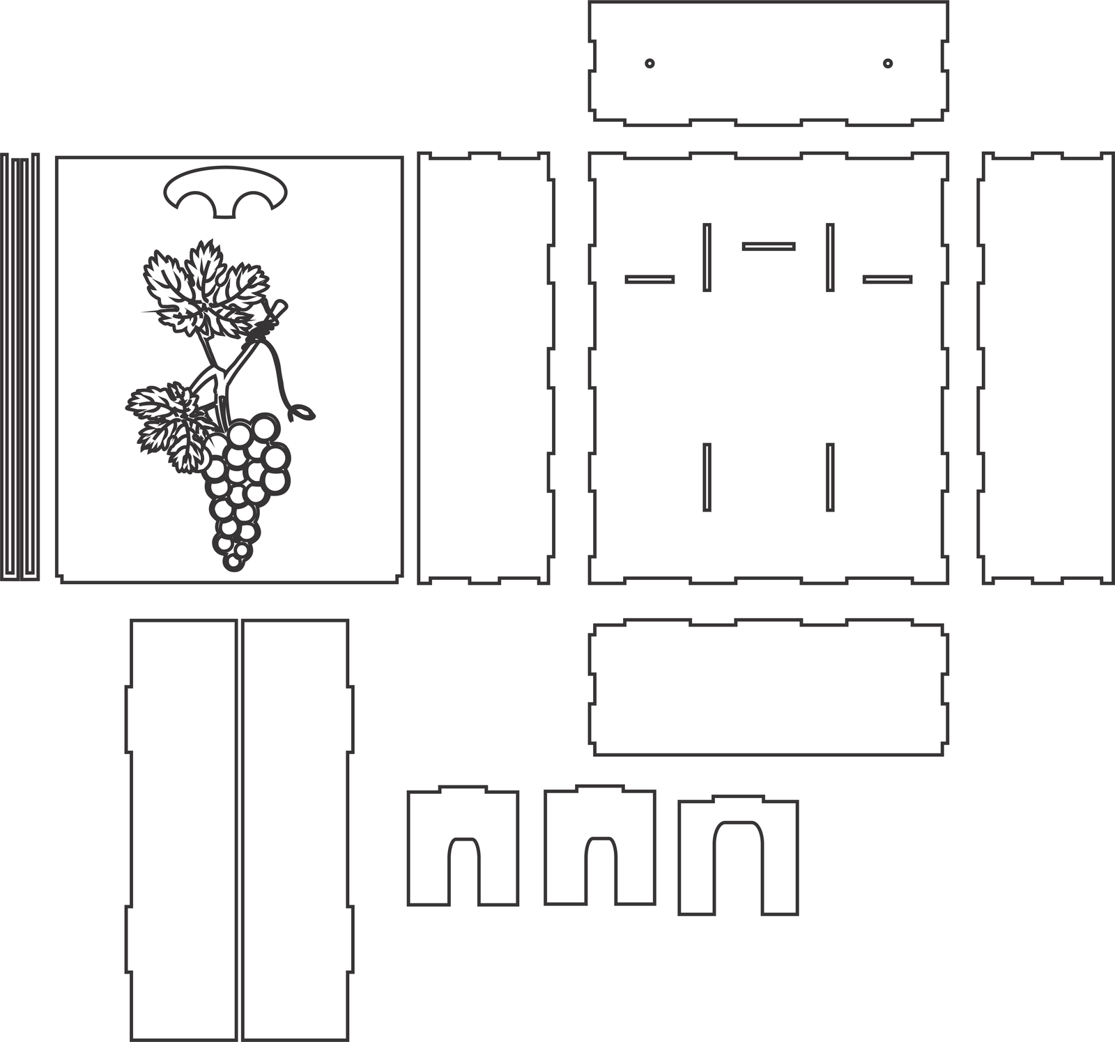 caja para tres botellas de vino