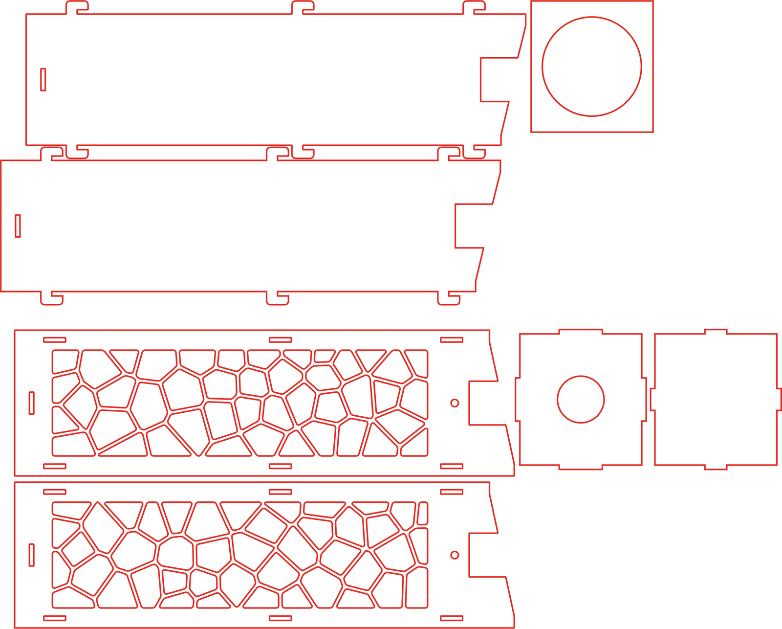 caja para vino con calado de piedra