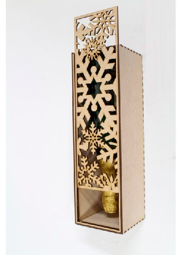 caja para vino copo de nieve