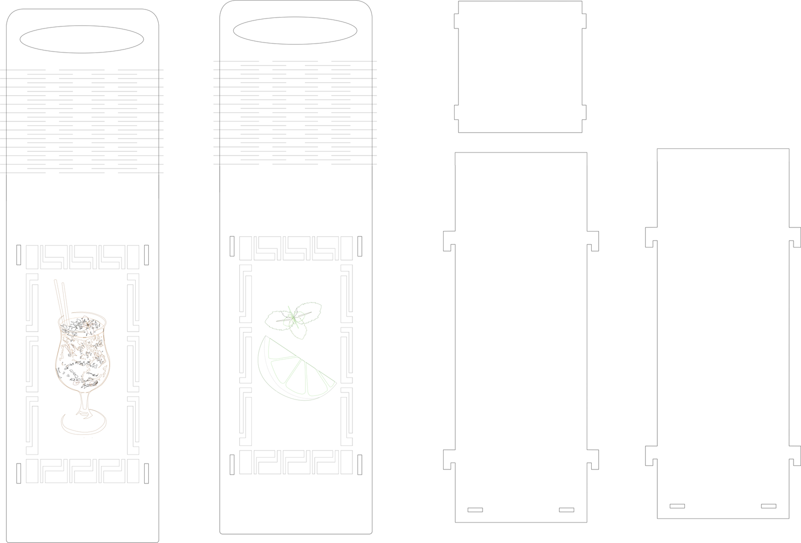 caja para vino cóctel