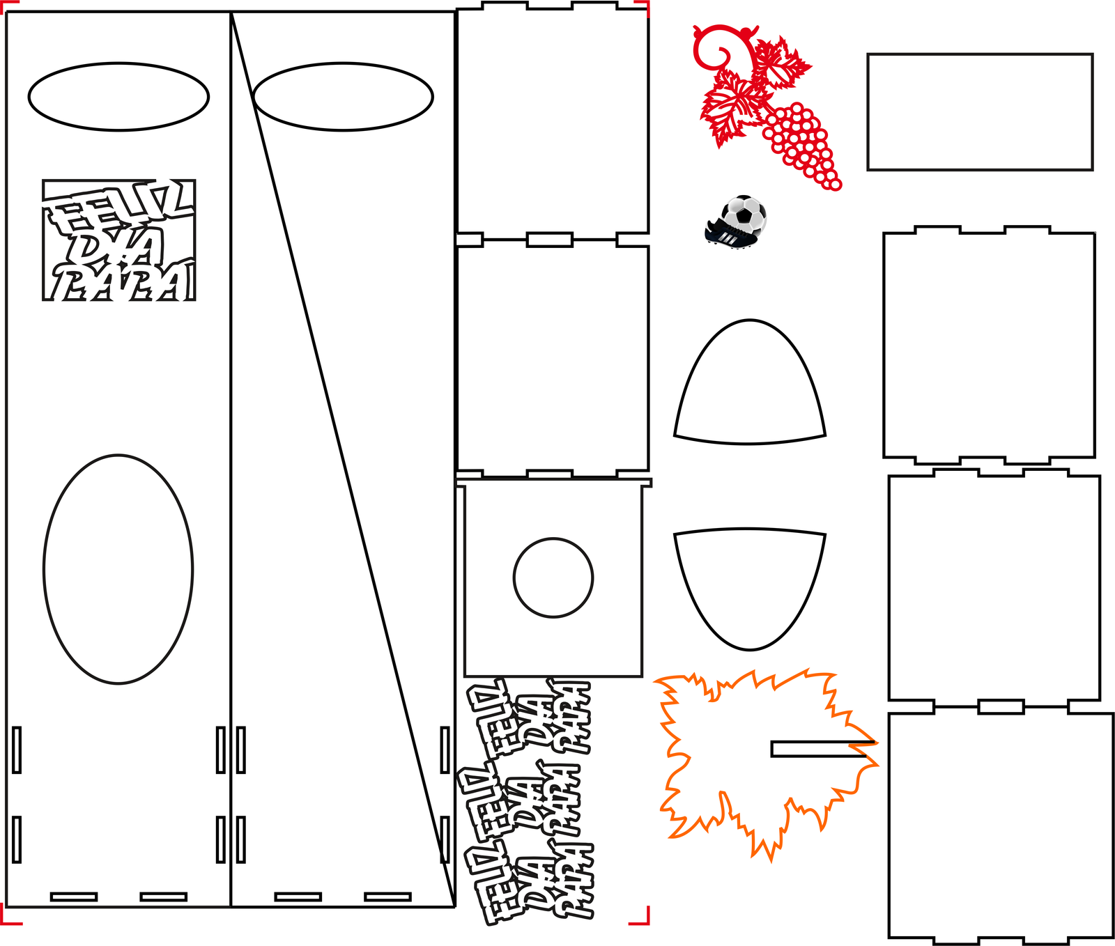 caja para vino papá