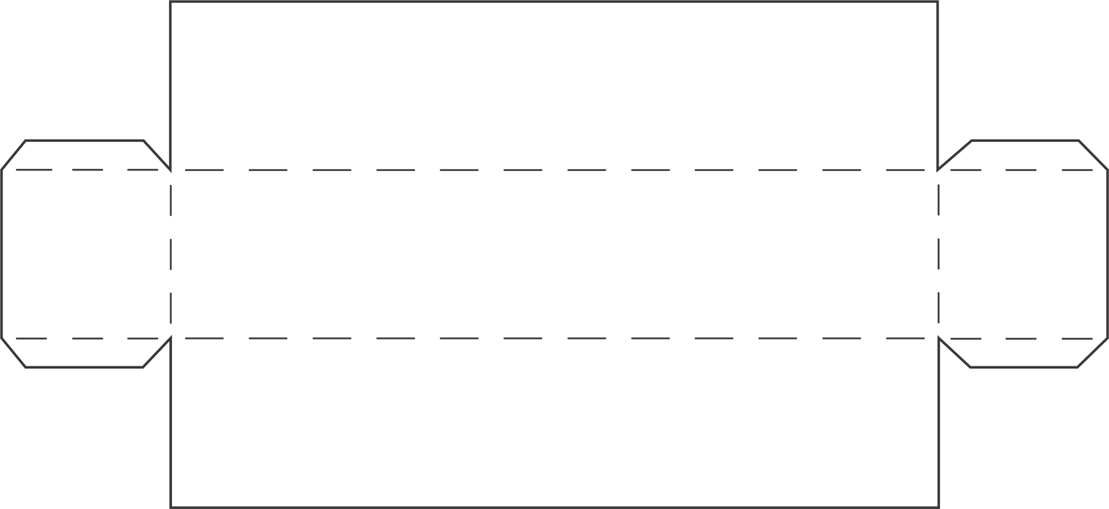 caja plegable rectangular