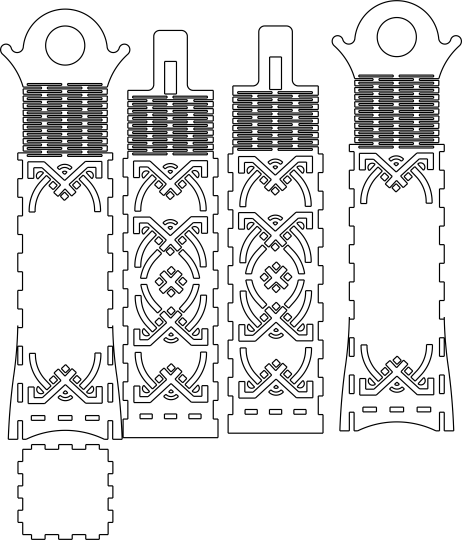 caja portavino con asa
