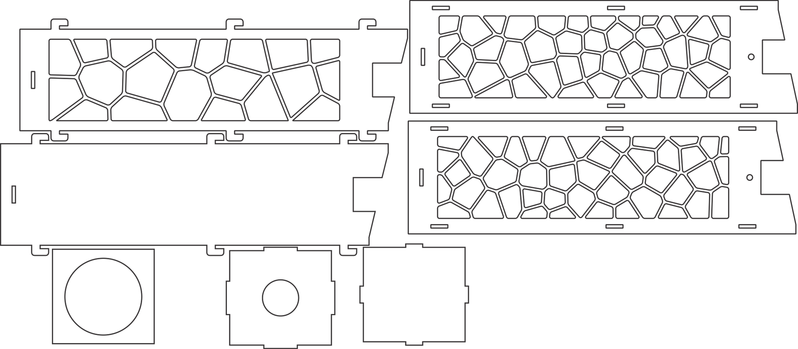 caja portavino vitral