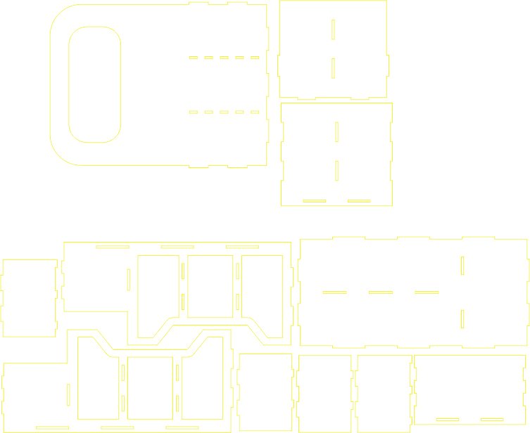 caja rectangular con divisiones