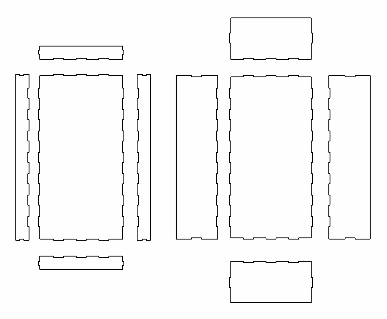 caja rectangular con tapa