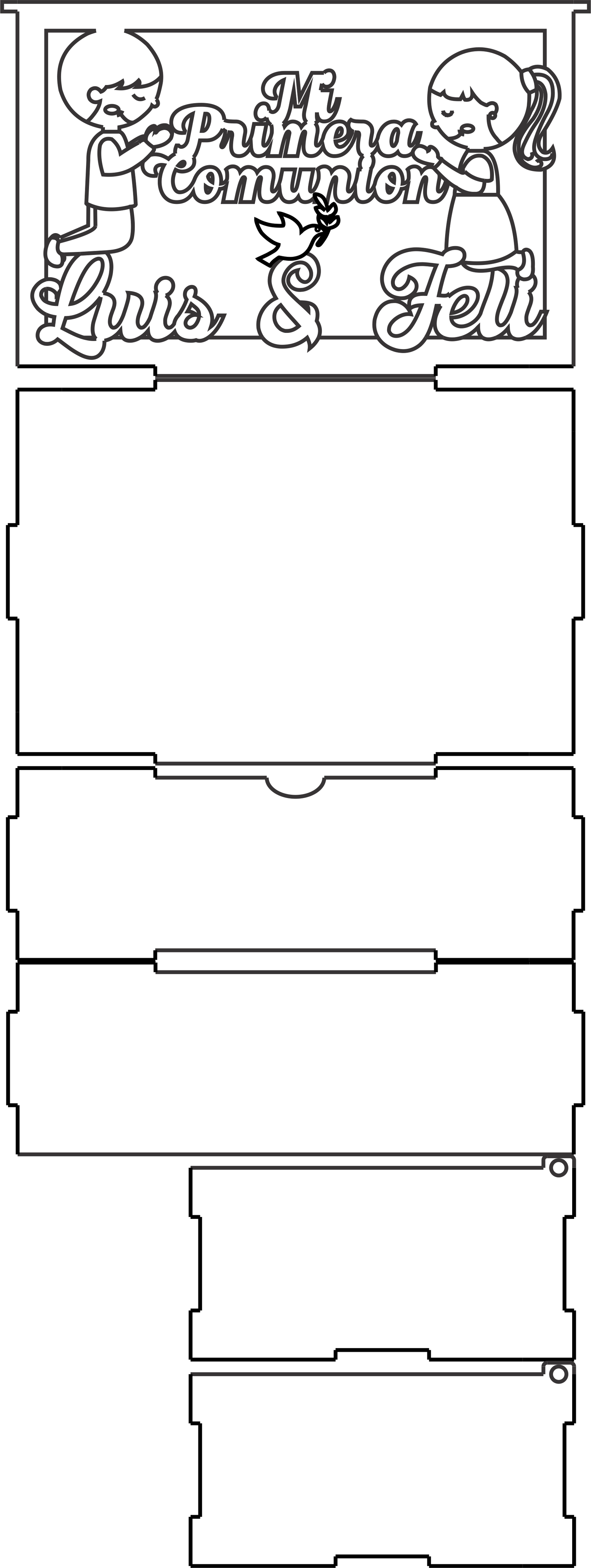 caja rectangular mi primera comunión