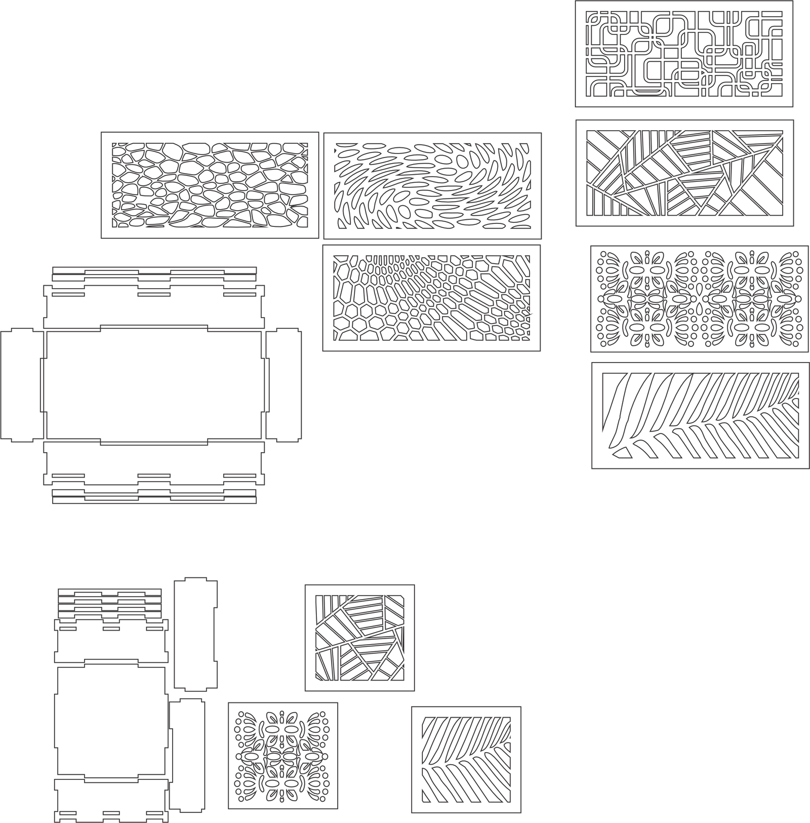 cajas con tapas intercambiables