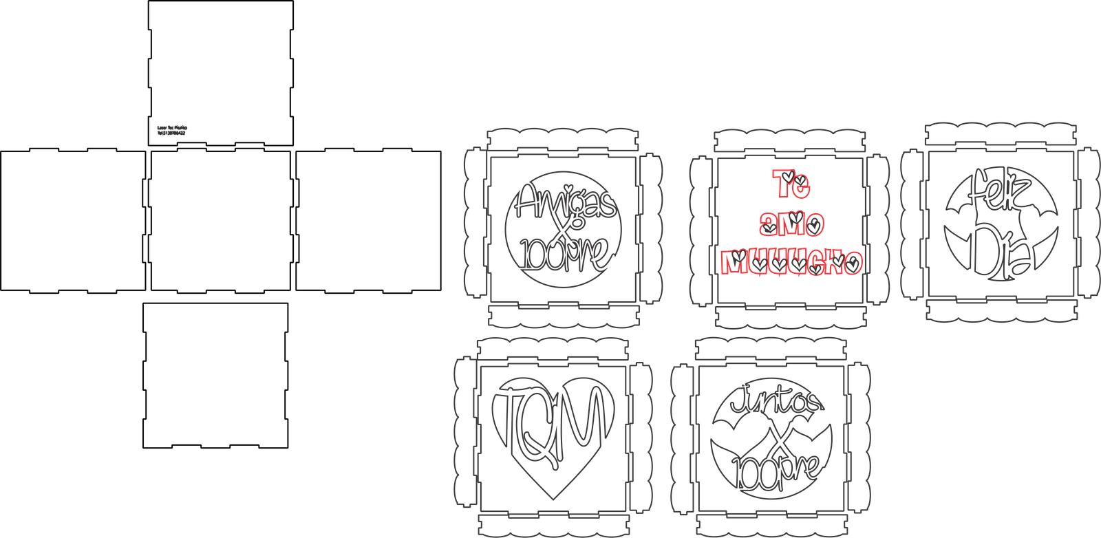 cajas de cubo amistad