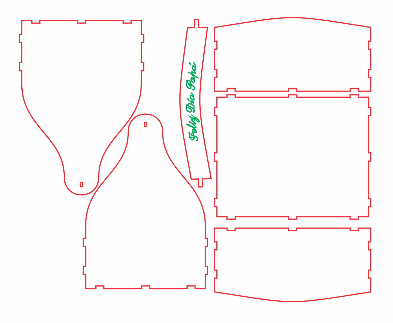 cajón con asa feliz día papá