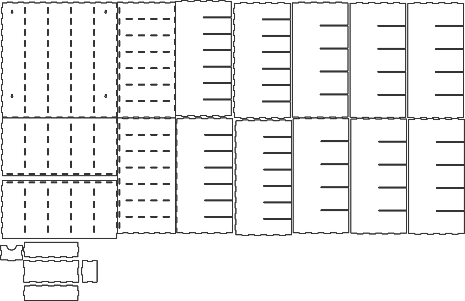 cajón con divisiones