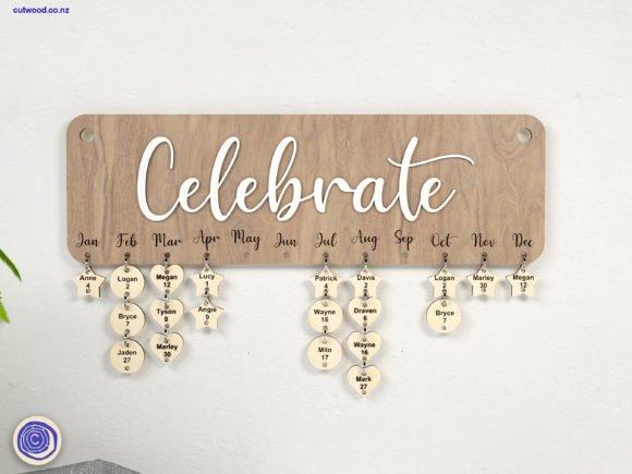 calendario de madera