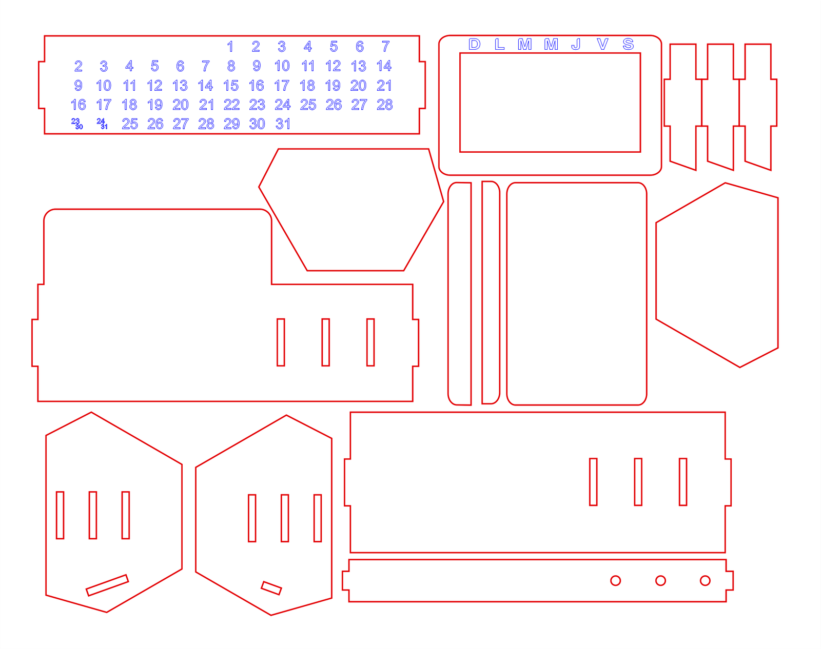 calendario perpetuo armable