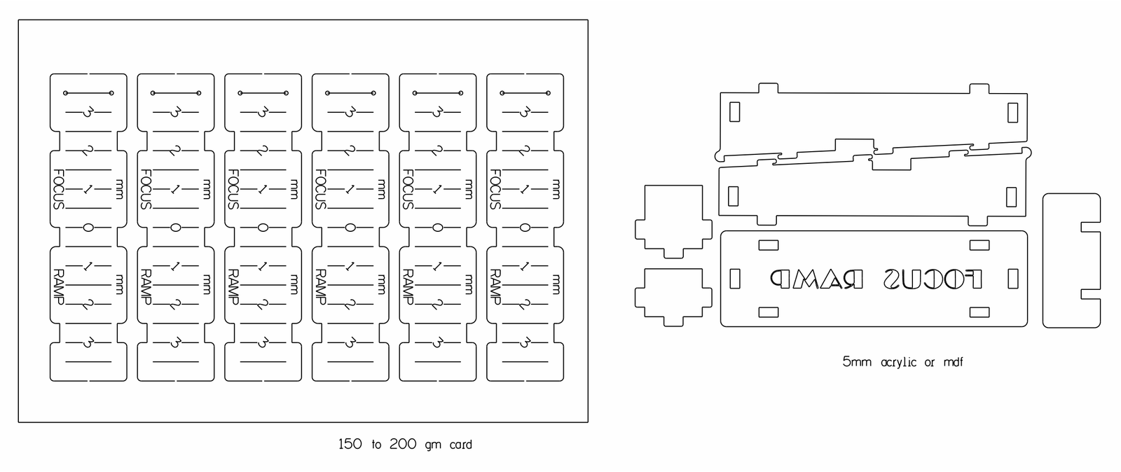 calibrador de cortador láser