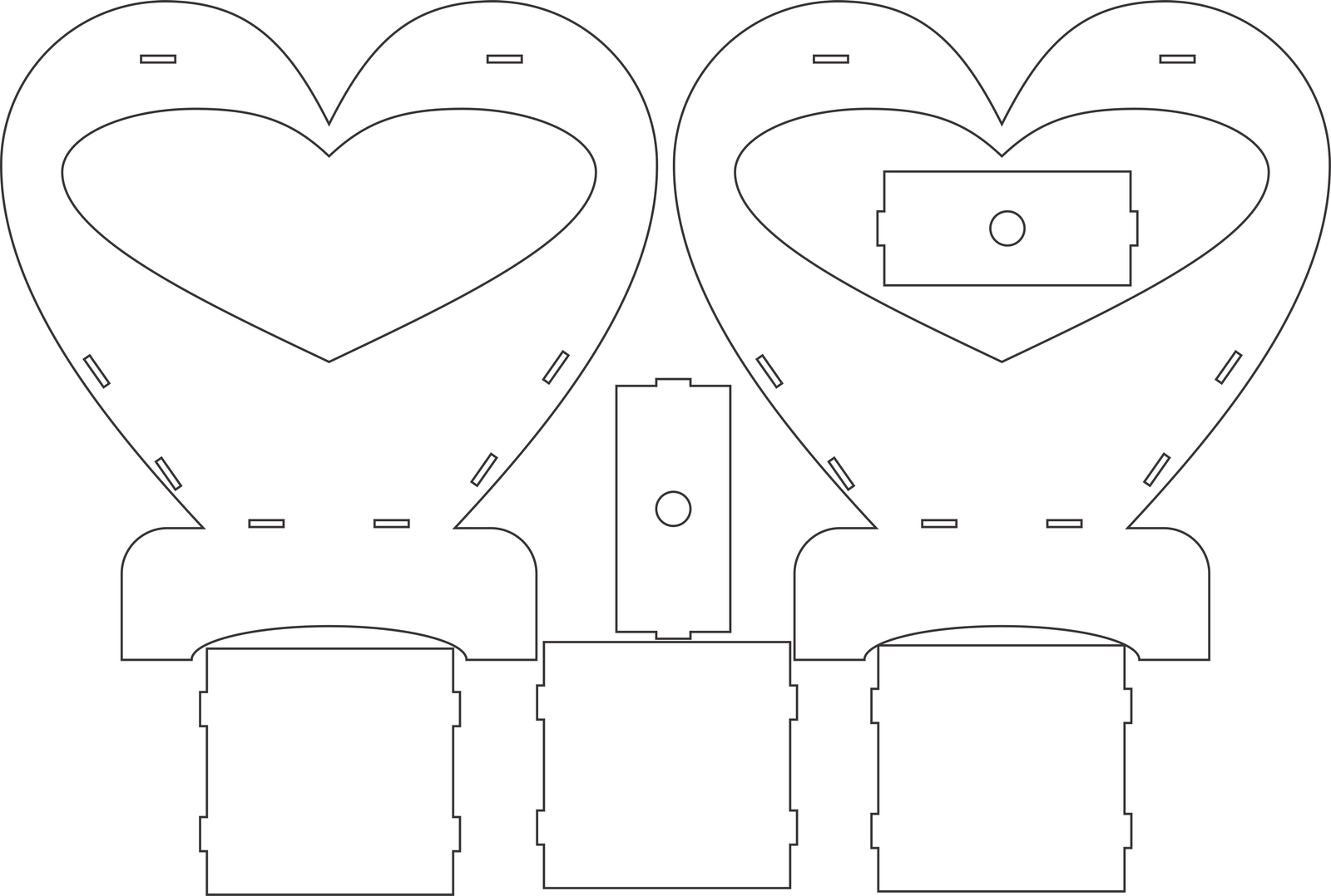 canastilla de corazón