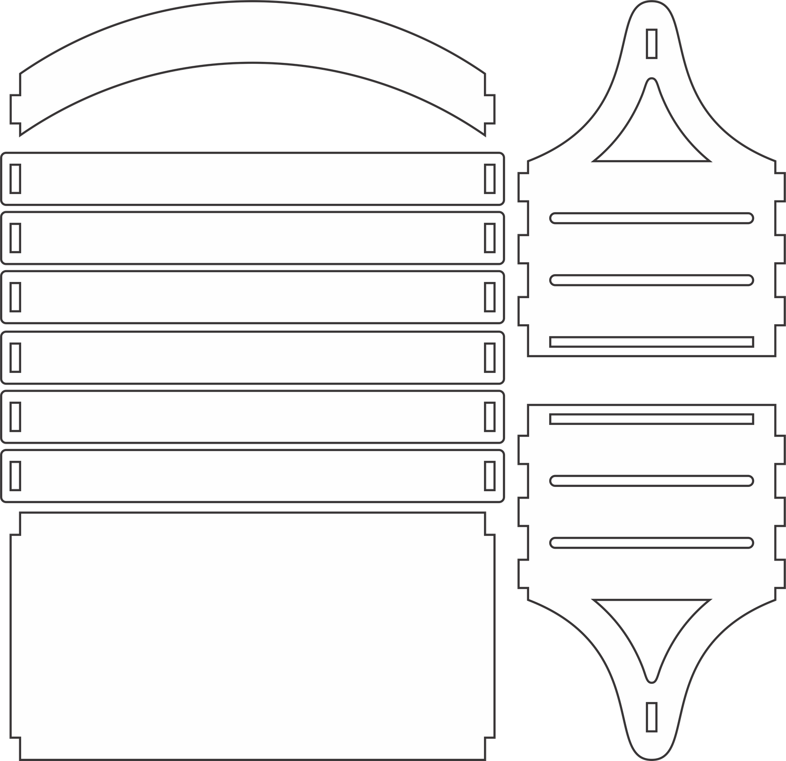 canastilla rectangular