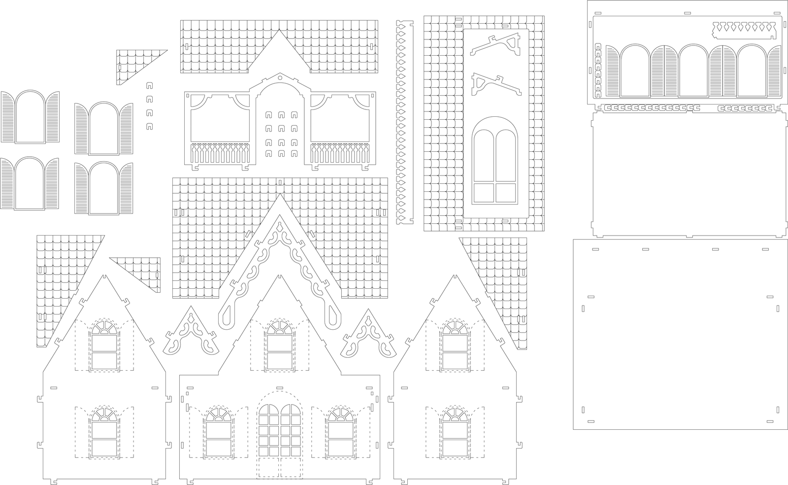 casa con ventanas de arco