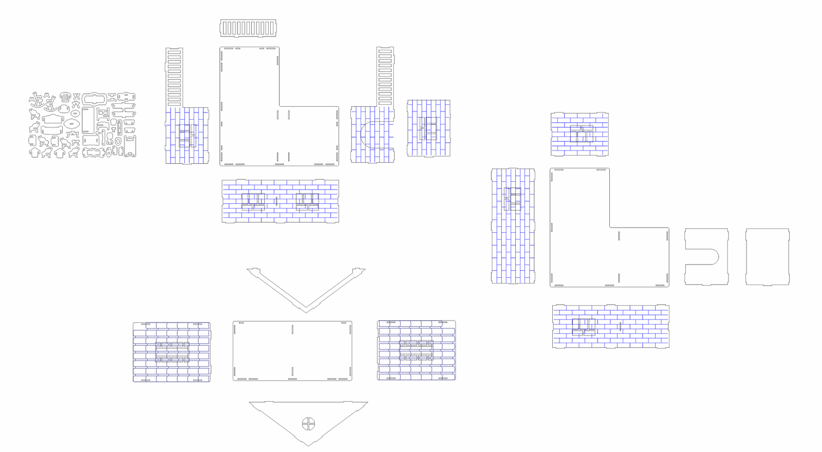 casa de muñecas de ladrillo