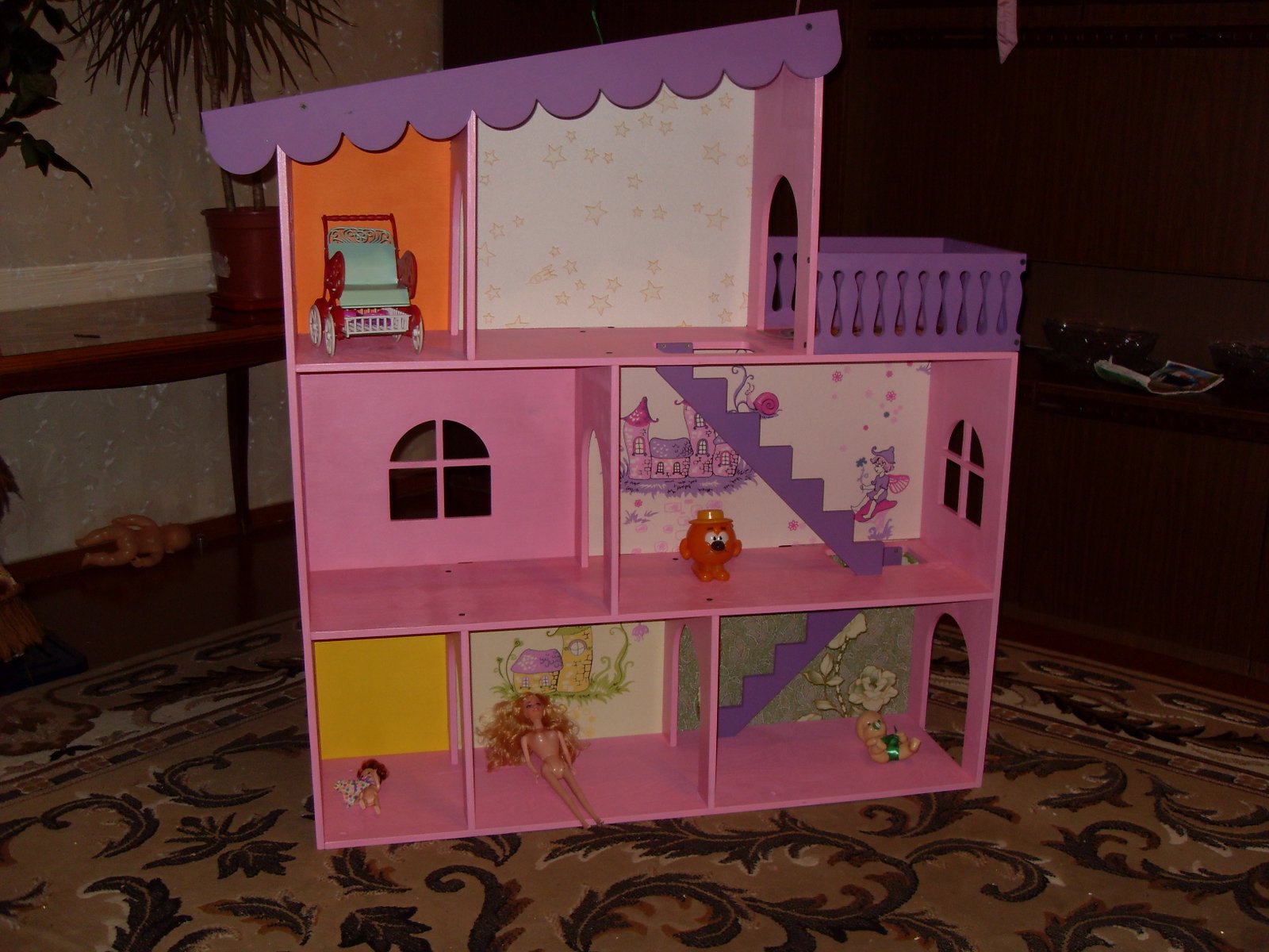 casa para muñecas color verde