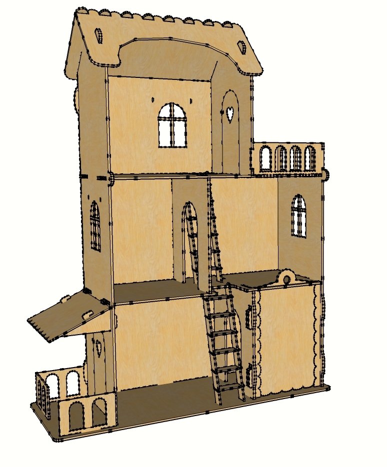 casa para muñecas con terraza