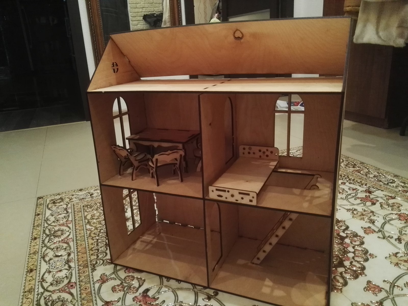 casa para muñecas de dos recámaras