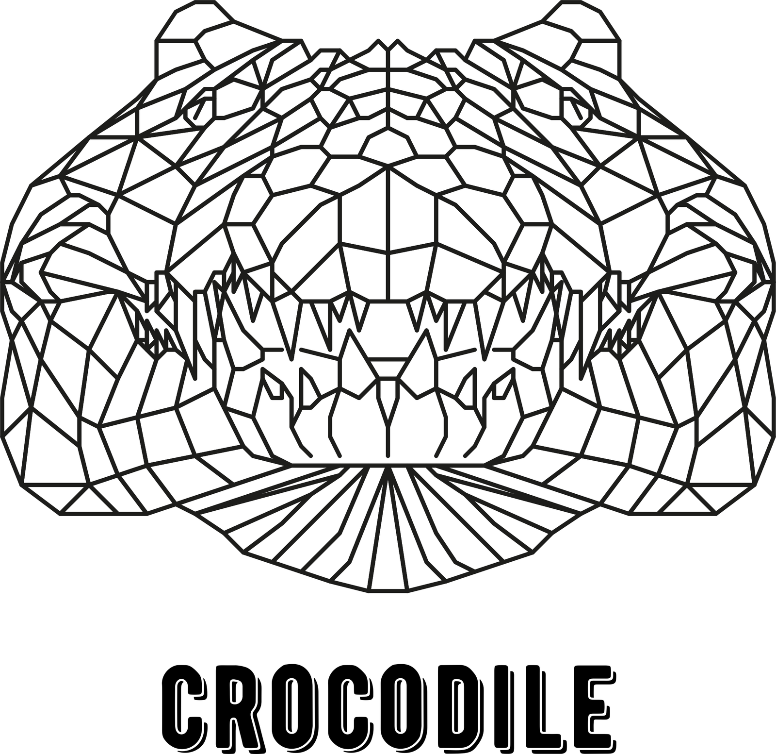 cocodrilo geométrico