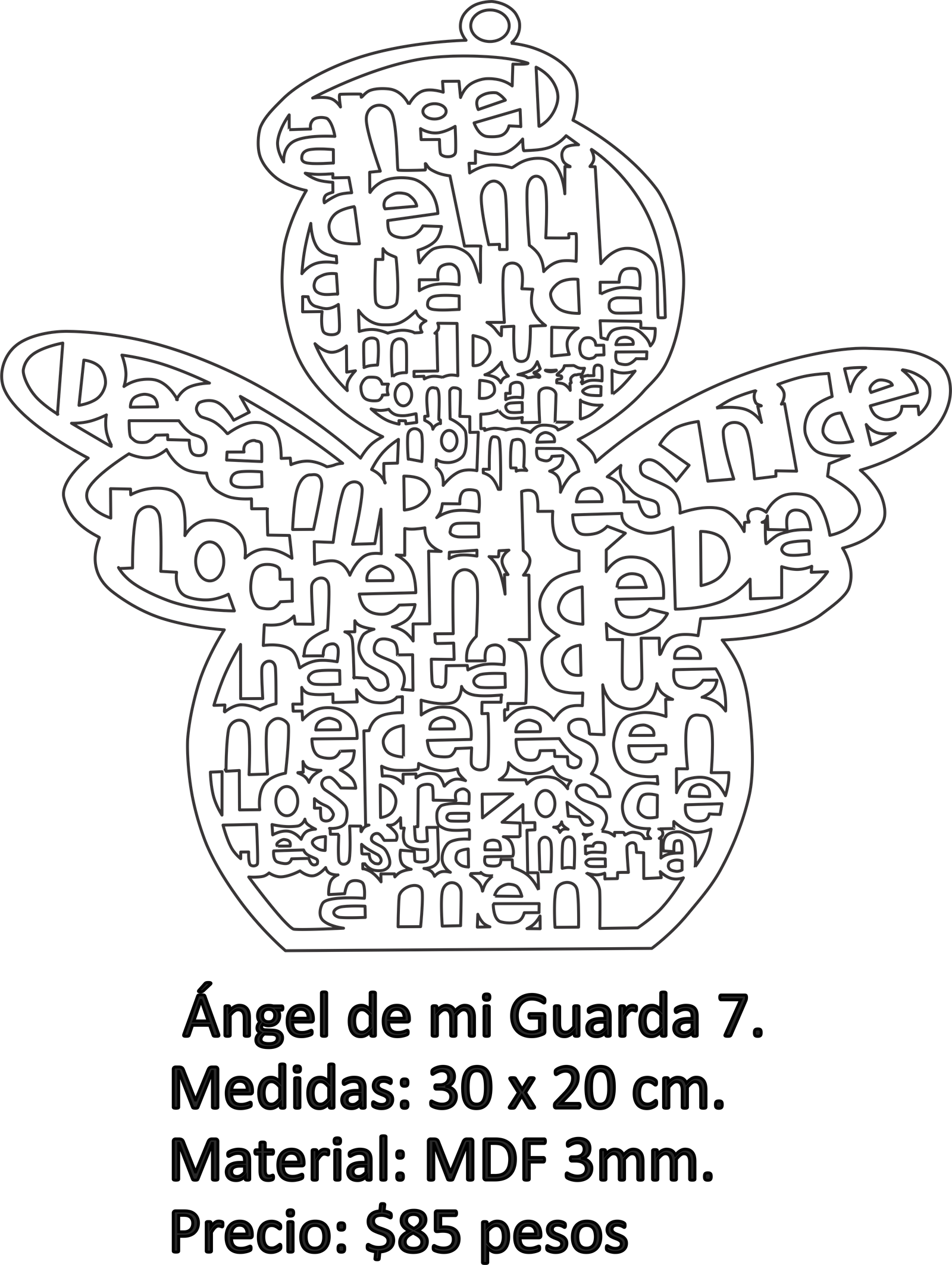 colgante con forma de ángel 2