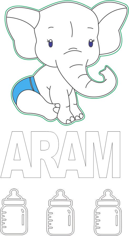 colgante de elefante