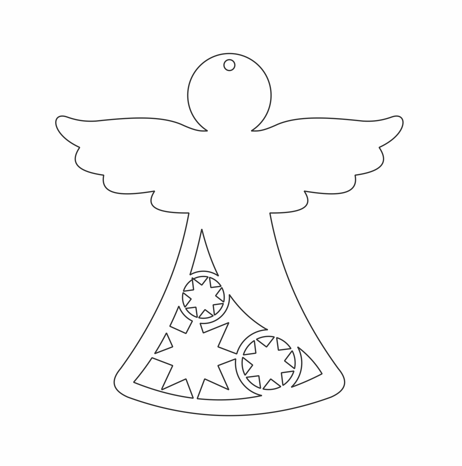 colgante de ángel navideño