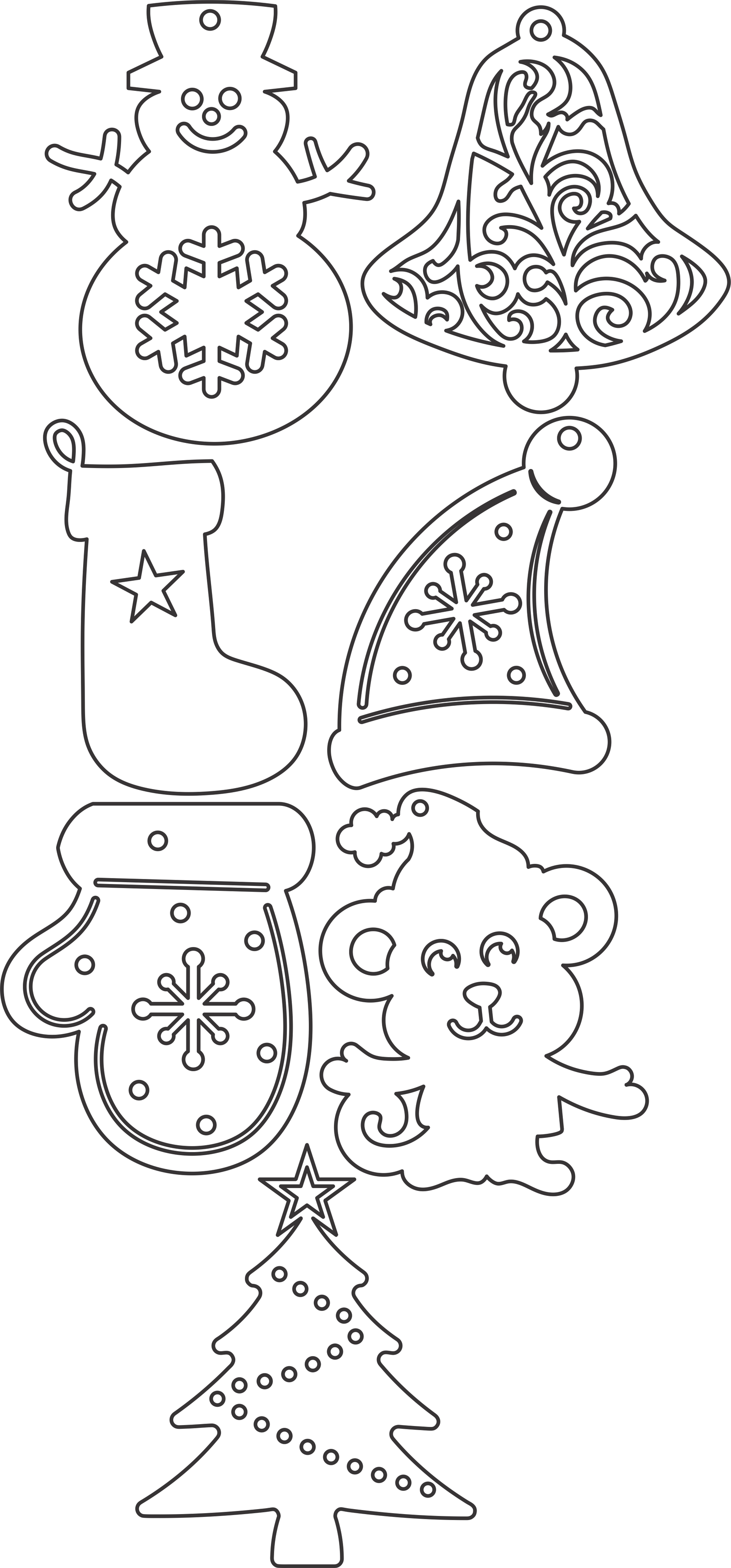 colgantes navideños bidimensionales