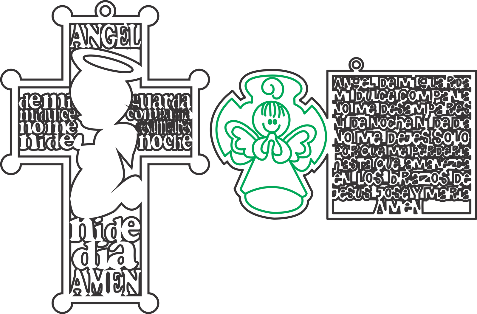 colgantes ángel de la guarda