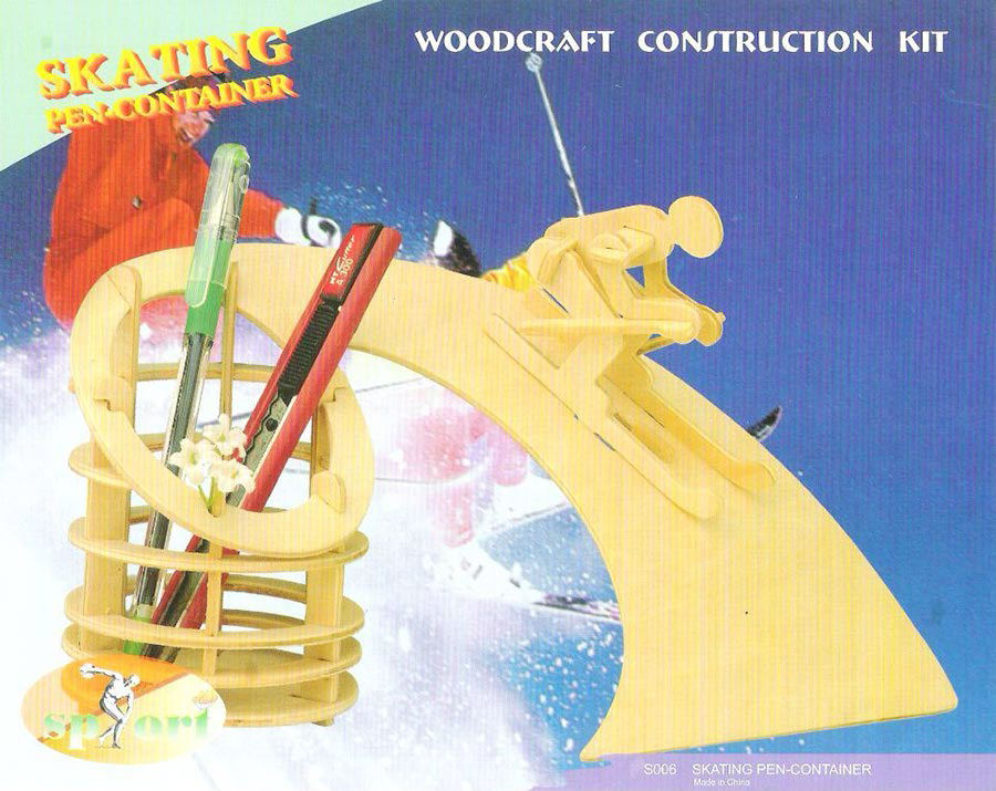 contenedor para plumas esquiador