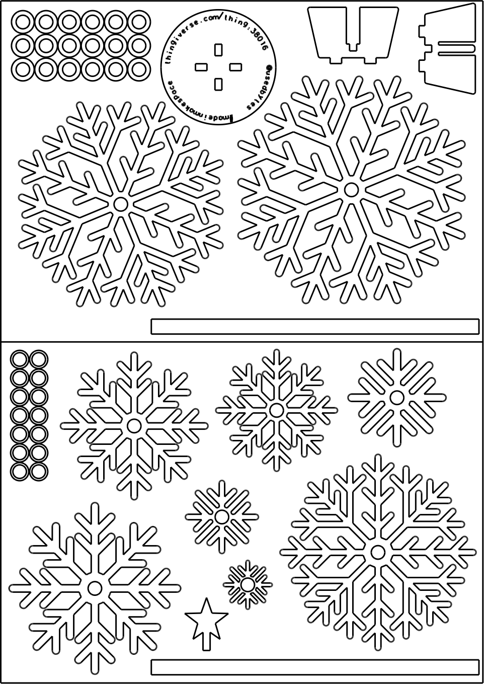 copos de nieve armables