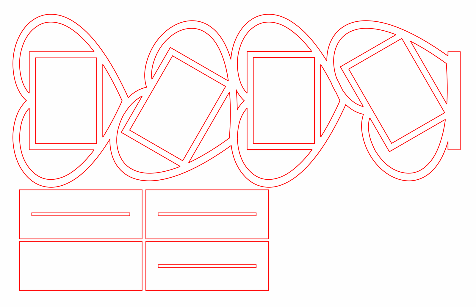 corazones apilados para fotos