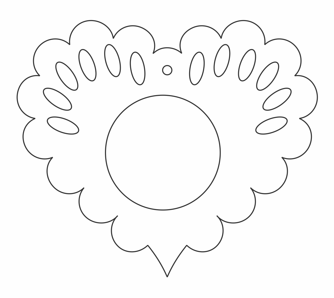 corazón con círculo