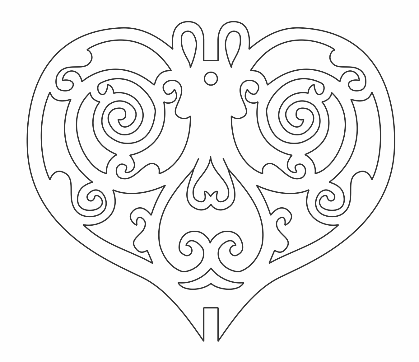 corazón con espirales