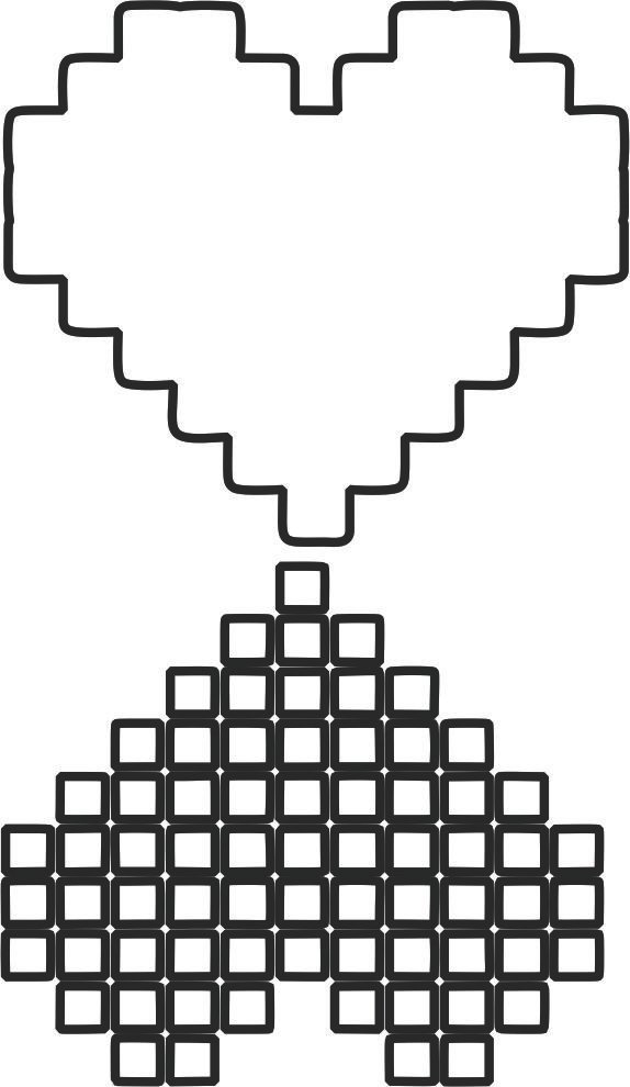 corazón de pixeles