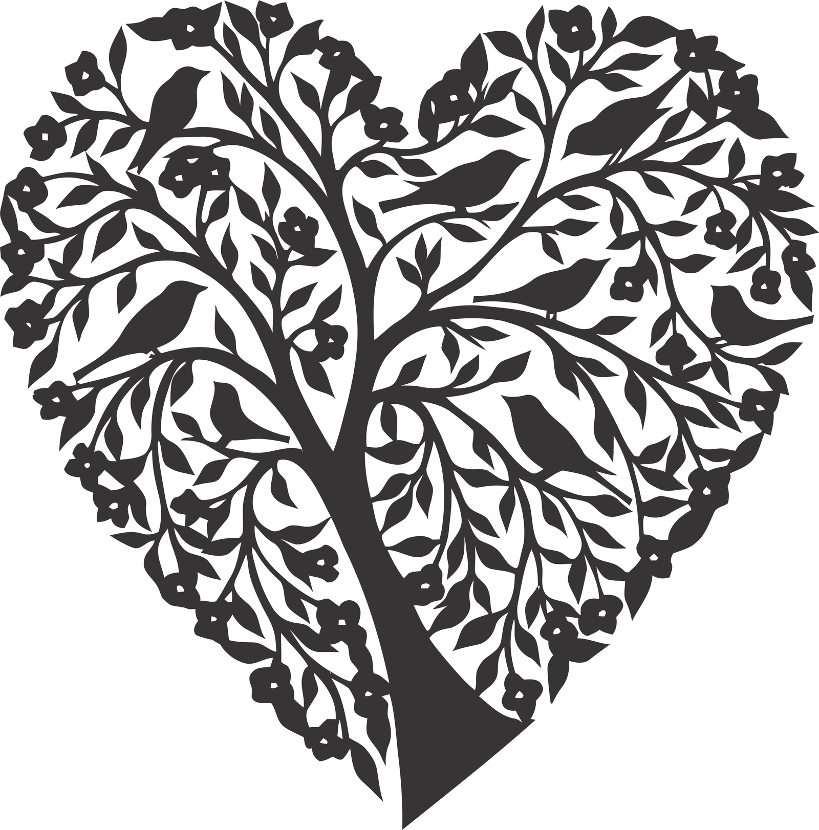 corazón de árbol
