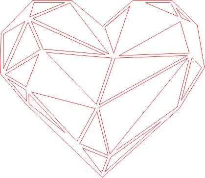 corazón geométrico