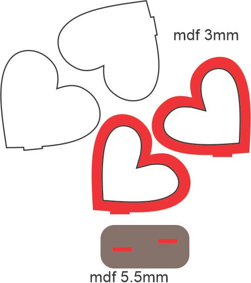 corazón portarretrato