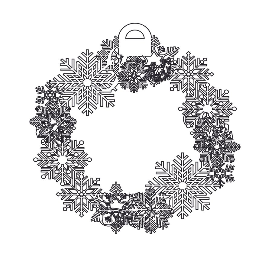 corona de adviento de copos