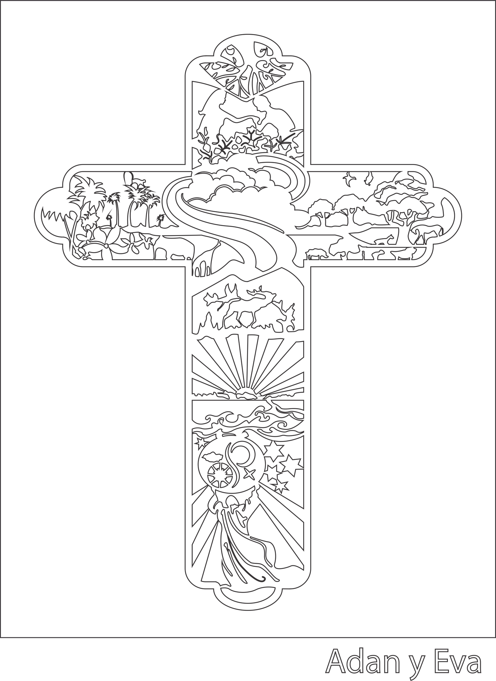 cruz adán y eva